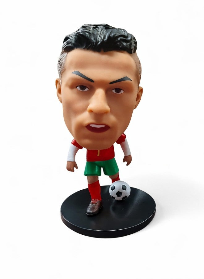 BOENJOY Gifts- Ronaldo Action Figure Football Player Figurine | Soccer Star Collectible with Ball | Desk Decor Toy for Sports Fans & Kid - Image 1